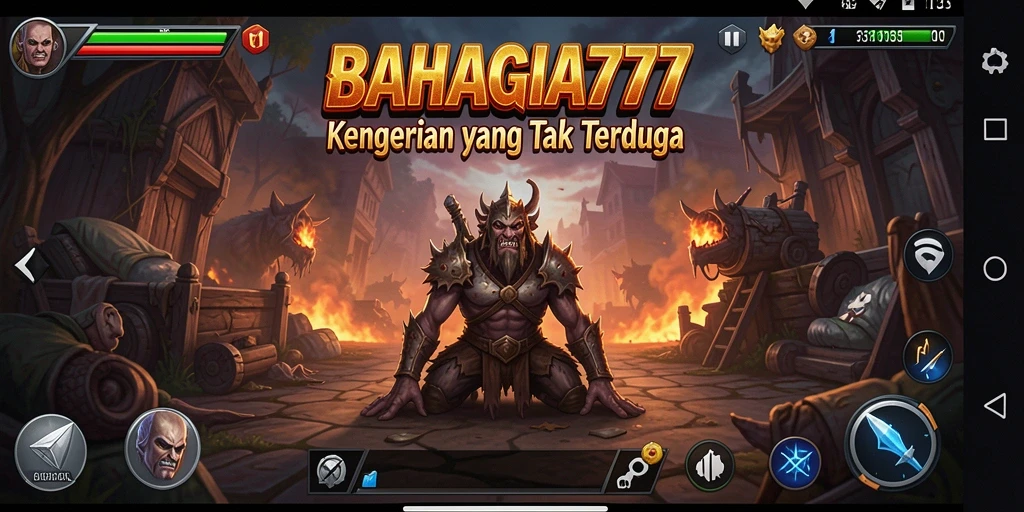 Screenshot dari gameplay menakutkan BAHAGIA777.