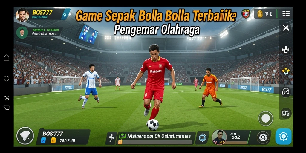 Tampilan gameplay seru dalam BOS777 dengan aksi sepak bola yang dinamis.