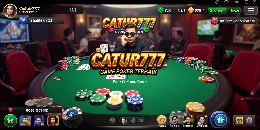 Tampilan menakjubkan dari gameplay Poker di CATUR777.