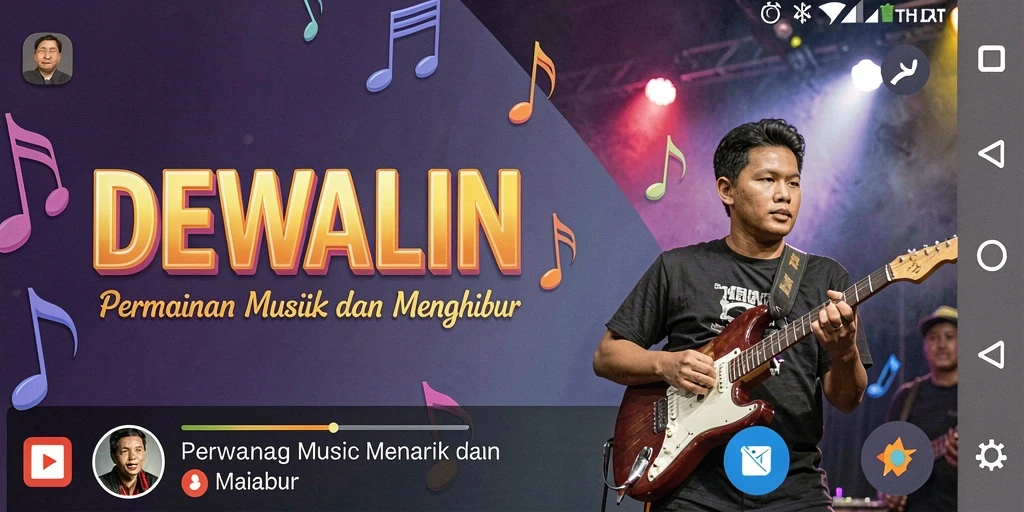 Screenshot gameplay DEWALIN yang menampilkan pengalaman seru bermain musik.