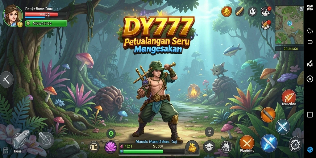Screenshot gameplay DY777 menampilkan petualangan mendebarkan di dunia yang menakjubkan.