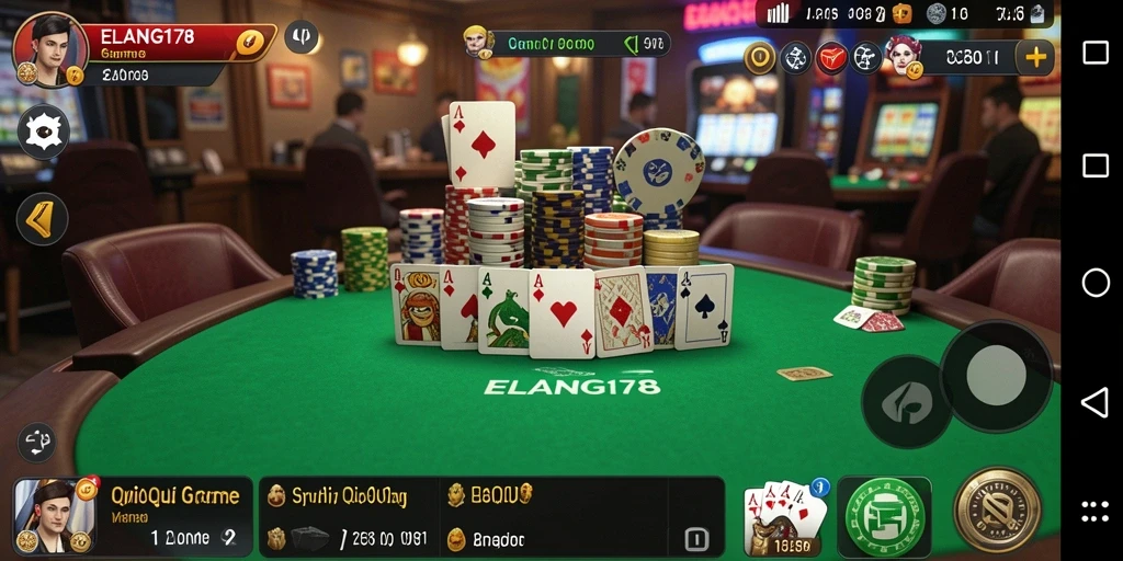 Tampilan gameplay seru dari ELANG178 dengan strategi QiuQiu.