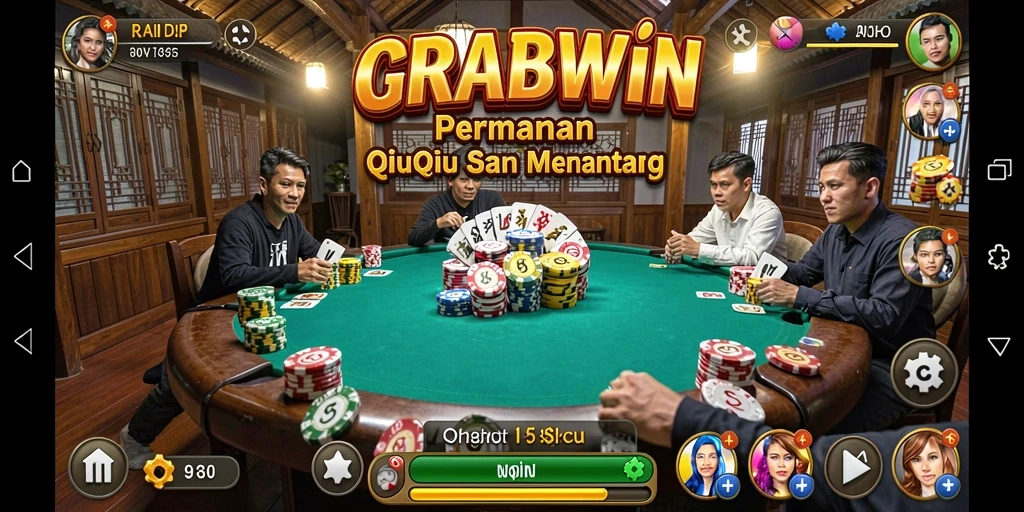 Tampilan gameplay QiuQiu yang menarik di GRABWIN.