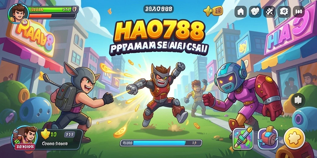 Tangkapan layar HAO788 menampilkan aksi seru dalam permainan Arcade.
