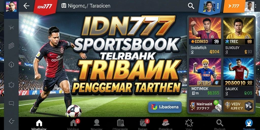 Screenshot utama IDN777 menampilkan gameplay taruhan olahraga yang mendebarkan.