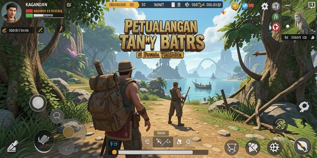 Screenshot gameplay KAGANDAN yang menunjukkan dunia terbuka yang luas.