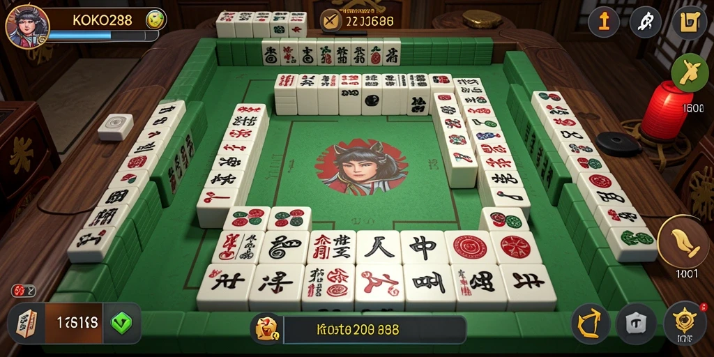 Screenshot KOKO288 menampilkan gameplay Mahjong yang seru dan interaktif.