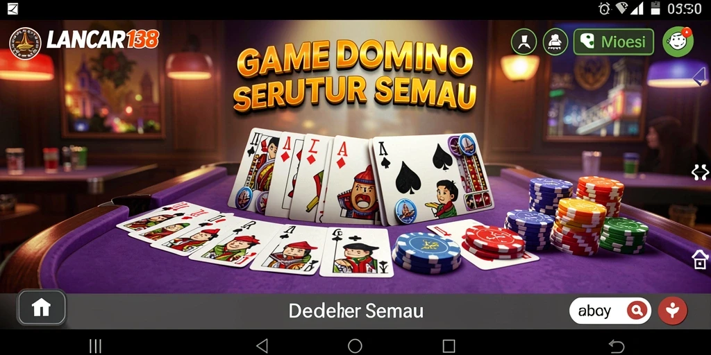 Screenshot menunjukkan gameplay seru LANCAR138 di Domino.