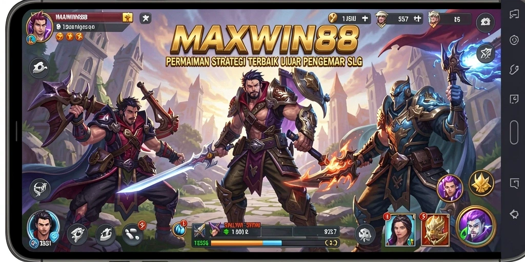 Screenshot gameplay MAXWIN88 menampilkan strategi pertempuran yang epik.
