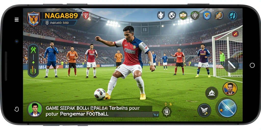 Tampilan gameplay NAGA889 yang menegangkan saat pertandingan sepak bola.