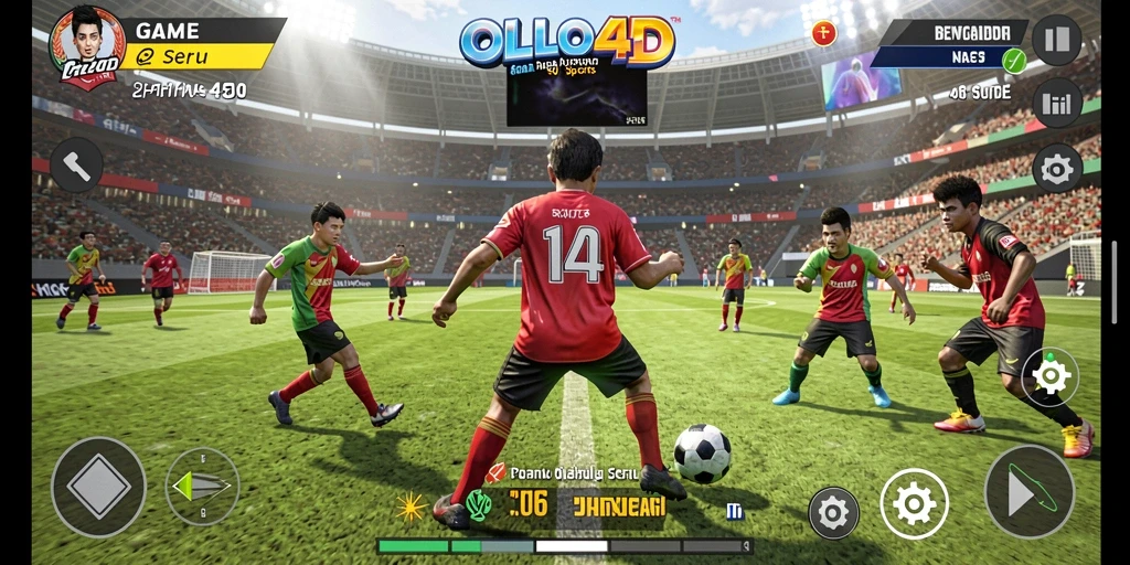 Tampilan gameplay olahraga yang seru dan interaktif di OLLO4D.