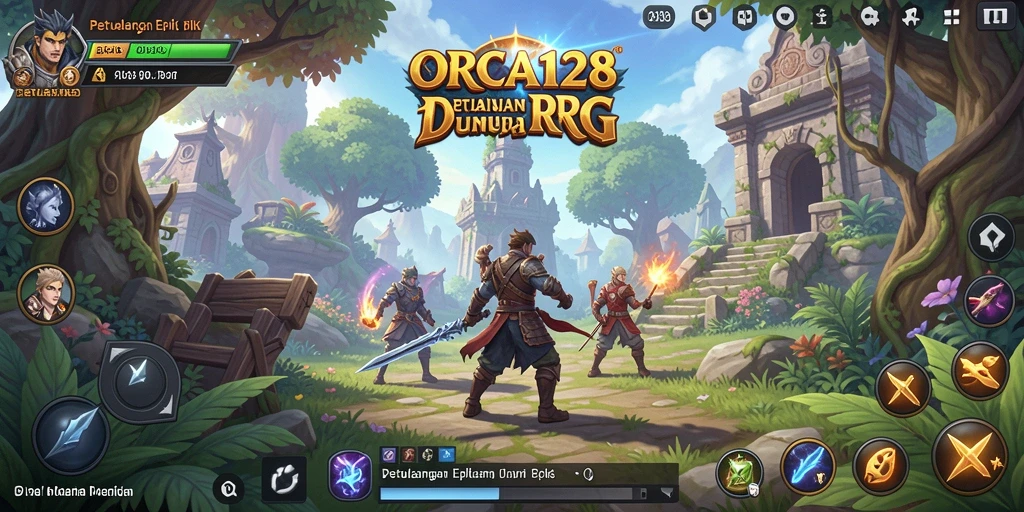 Tampilan menarik dari gameplay ORCA128 yang penuh aksi RPG.