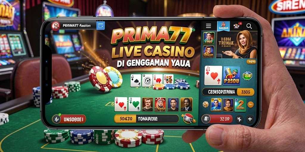 Tampilan gameplay Live Casino PRIMA77 yang menegangkan dan interaktif.