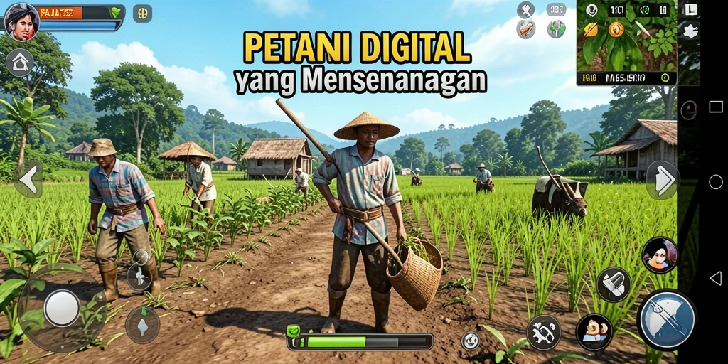 Tangkapan layar gameplay RAJA132 menampilkan aktivitas bertani yang menarik.