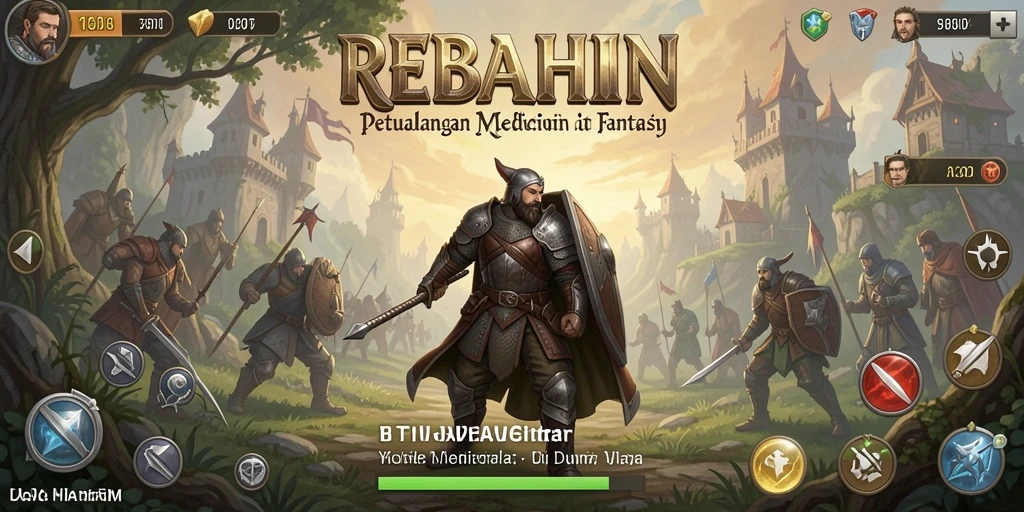 Tampilan gameplay menakjubkan dari REBAHIN dalam dunia MMORPG.