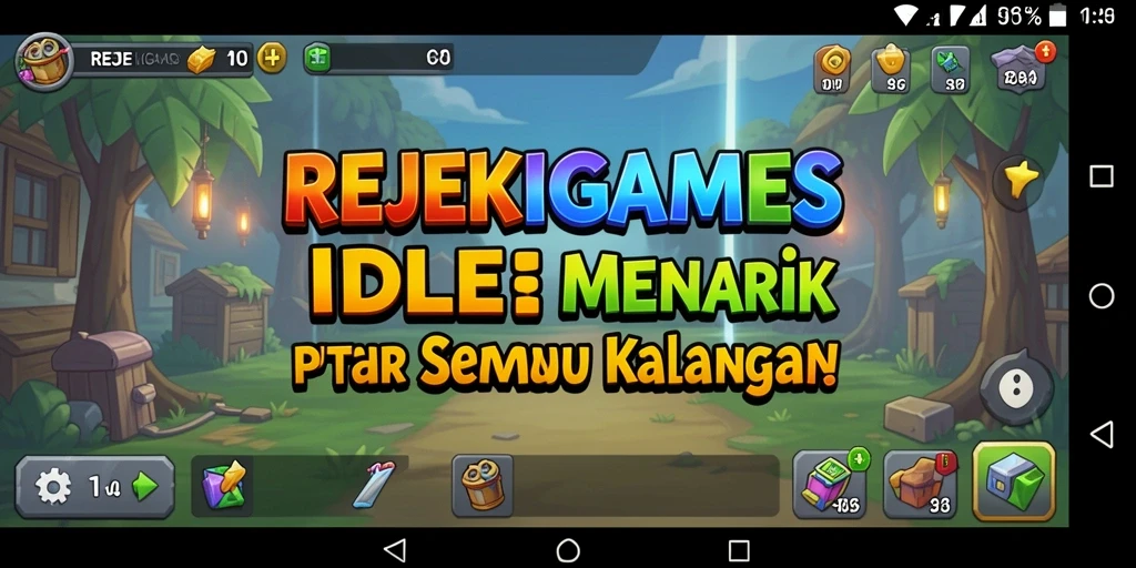 Tampilan gameplay seru dari REJEKIGAMES dengan karakter yang aktif.