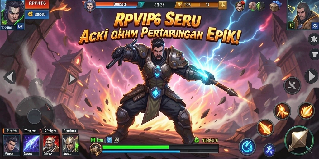 Screenshot RPVIP6 menampilkan aksi pertempuran yang mendebarkan.