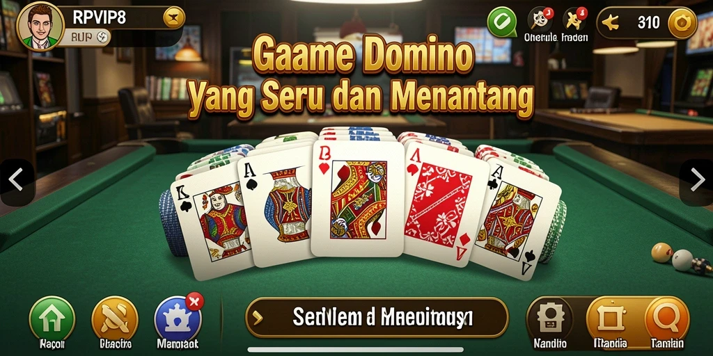 Tampilan menarik dari gameplay RPVIP8 dalam permainan Domino.