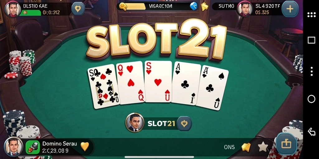 Tampilan permainan Domino SLOT21 dengan grafis yang menarik.