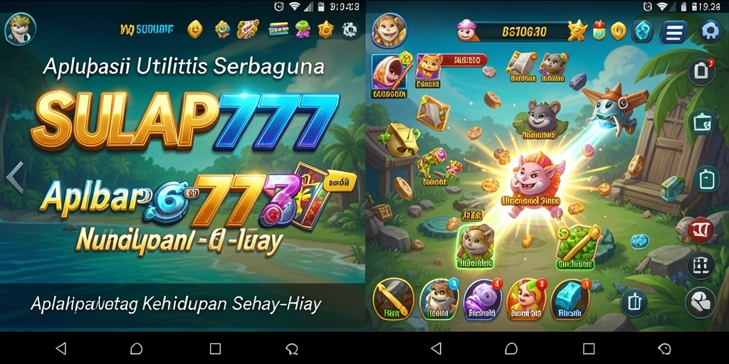 Screenshot utama SULAP777 menampilkan antarmuka aplikasi Utility yang ramah pengguna.