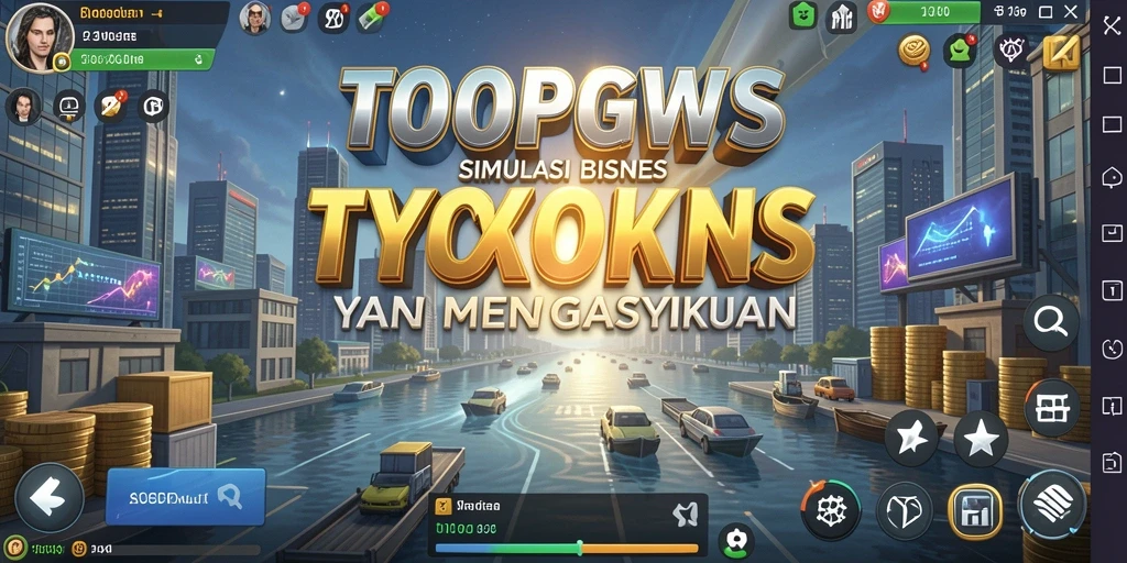 Tampilan gameplay TOOPGWS saat membangun bisnis Tycoon.