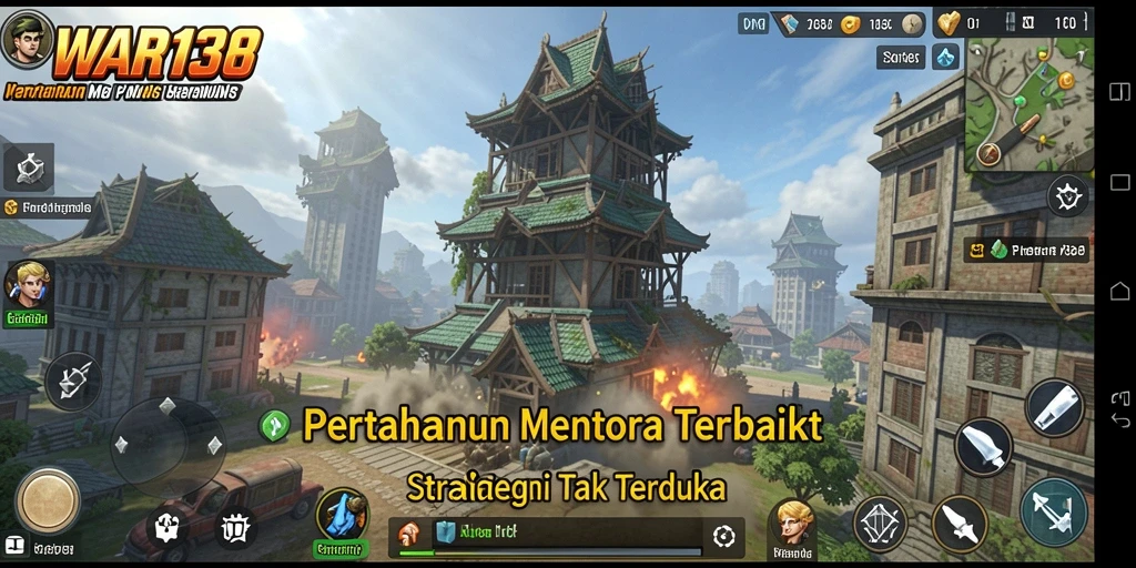 Tangkapan layar menunjukkan pertempuran menara yang mendebarkan di WAR138.