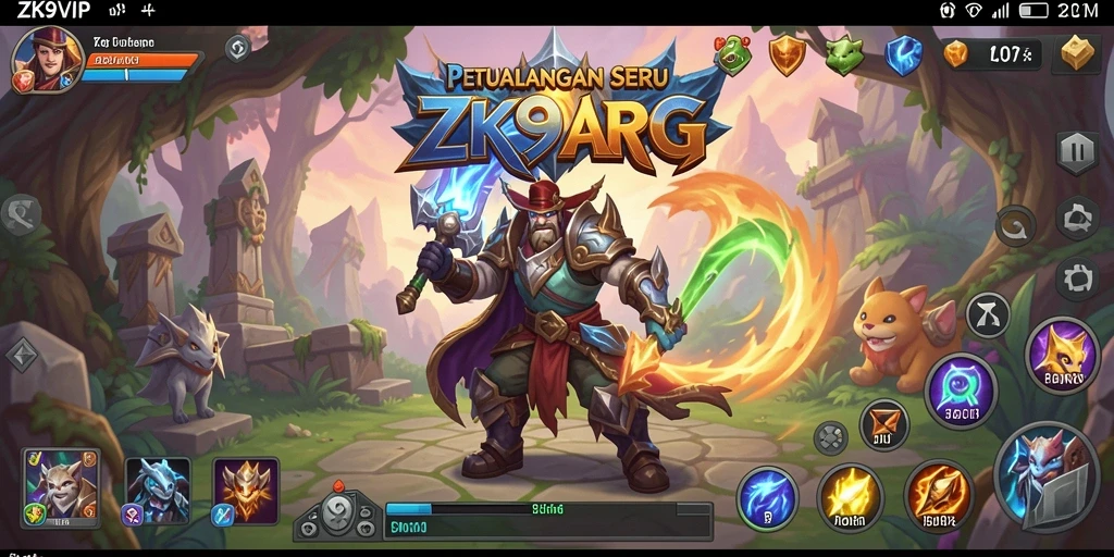 Screenshot menampilkan aksi seru dalam gameplay ARPG ZK9VIP.