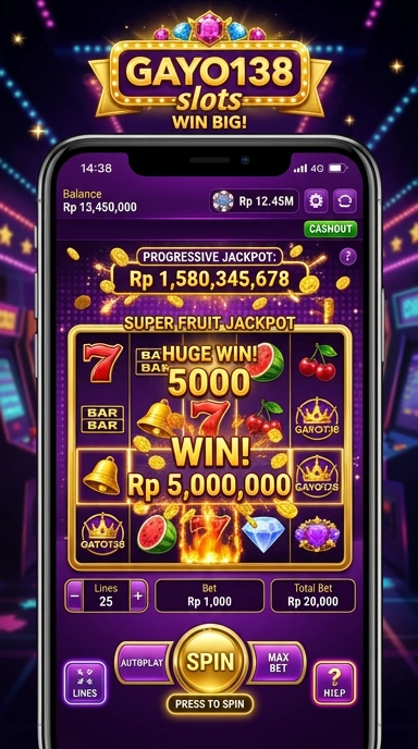 Tampilan utama gayo138 dengan berbagai pilihan aplikasi.